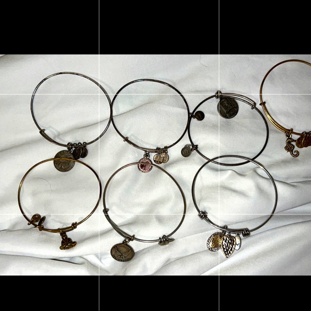 7 Alex and Ani Bracelets